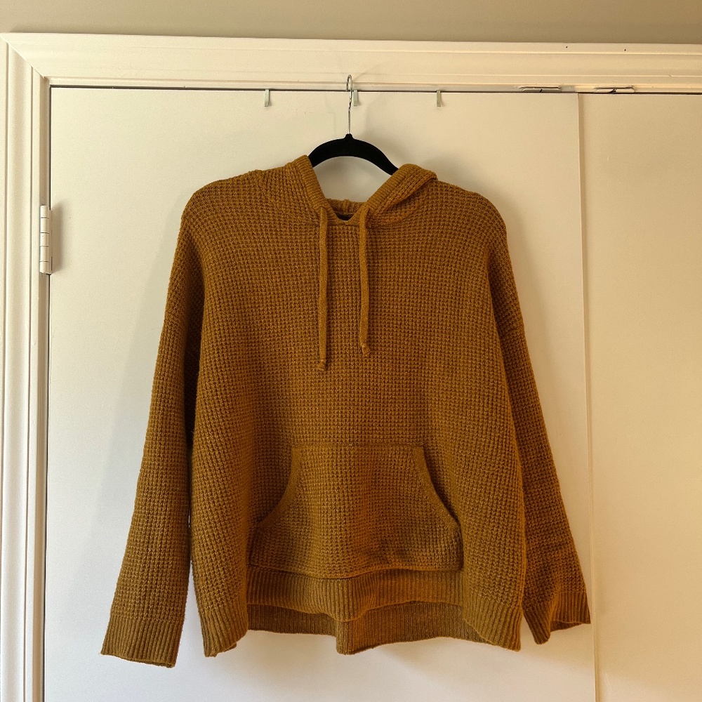 Aerie mustard/yellow waffle hoodie